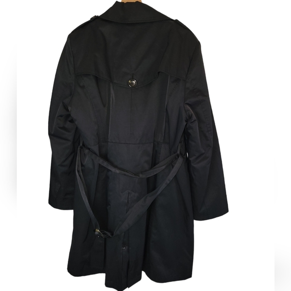 MICHAEL Michael Kors Women's Rain Midi Trench Coat Size XL Color Black - Picture 2 of 6